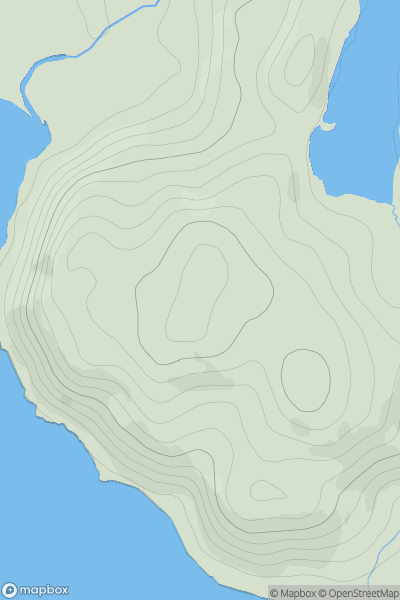 Thumbnail image for Ceann Mor [Oban to Loch Fyne] showing contour plot for surrounding peak